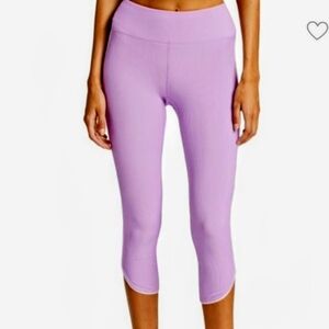 Heroine Sport Lavender Cropped Ribben Leggings